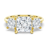 Princess Cut Three Stone Engagement Ring