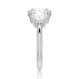 Oval Cut Three Stone Engagement Ring - MSBLUE JEWELRY