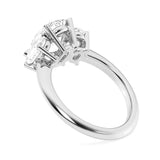 NEW Oval Cut Three Stone Moissanite Engagement Ring
