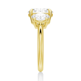 Oval Cut Three Stone Engagement Ring - MSBLUE JEWELRY