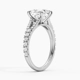 Cushion Cut Split Shank Moissanite Engagement Ring