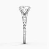 Cushion Cut Split Shank Moissanite Engagement Ring