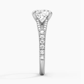 Cushion Cut Split Shank Moissanite Engagement Ring