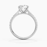 Cushion Cut Split Shank Moissanite Engagement Ring