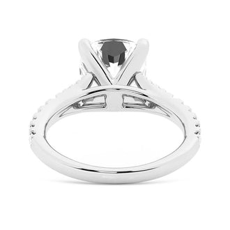 Cushion Cut Split-Shank Moissanite Bridal Set in Sterling Silver - MSBLUE Jewelry