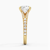 Cushion Cut Split Shank Moissanite Engagement Ring