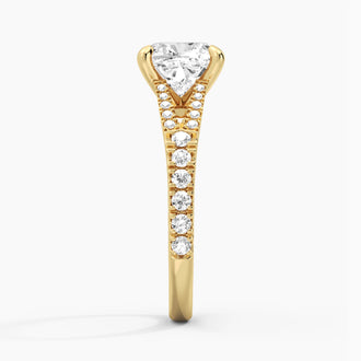 Cushion Cut Split Shank Moissanite Engagement Ring