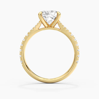 Cushion Cut Split Shank Moissanite Engagement Ring