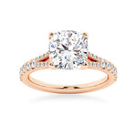 NEW Cushion Cut Split-Shank Engagement Ring - MSBLUE Jewelry