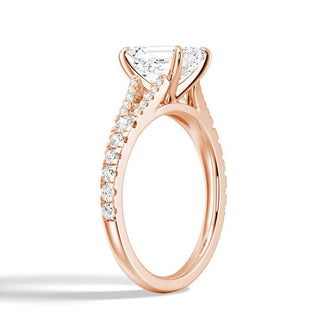 Emerald Cut Split-Shank Engagement Ring - MSBLUE JEWELRY