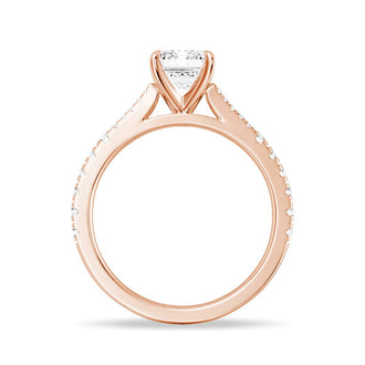 Emerald Cut Split-Shank Engagement Ring - MSBLUE JEWELRY