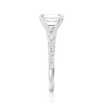 Emerald Cut Split-Shank Engagement Ring - MSBLUE JEWELRY