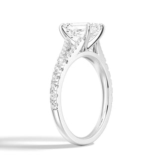 Emerald Cut Split-Shank Engagement Ring - MSBLUE JEWELRY