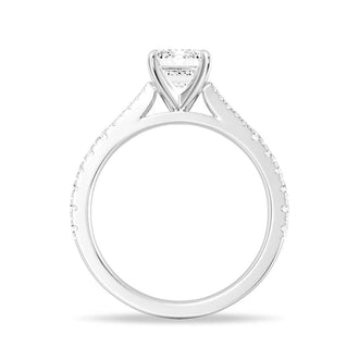 Emerald Cut Split-Shank Engagement Ring - MSBLUE JEWELRY
