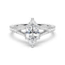 NEW Marquise Cut Split-Shank Moissanite Engagement Ring - MSBLUE JEWELRY