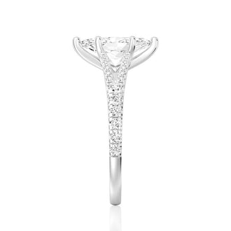NEW Marquise Cut Split-Shank Moissanite Engagement Ring - MSBLUE JEWELRY