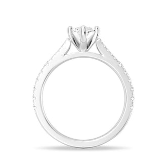 NEW Marquise Cut Split-Shank Moissanite Engagement Ring - MSBLUE JEWELRY