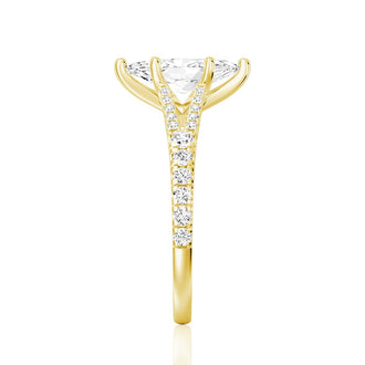 NEW Marquise Cut Split-Shank Moissanite Engagement Ring - MSBLUE JEWELRY