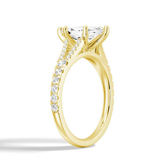 NEW Marquise Cut Split-Shank Moissanite Engagement Ring - MSBLUE JEWELRY