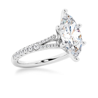 NEW Marquise Cut Split-Shank Moissanite Engagement Ring - MSBLUE Jewelry