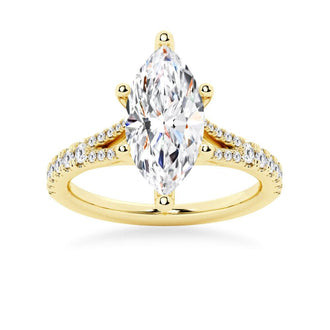 NEW Marquise Cut Split-Shank Moissanite Engagement Ring - MSBLUE Jewelry