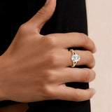 Oval Cut Split Shank Moissanite Engagement Ring