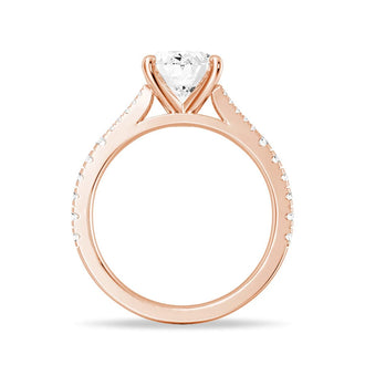 Oval Cut Split-Shank Engagement Ring - MSBLUE JEWELRY