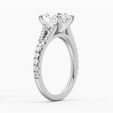Oval Cut Split Shank Moissanite Engagement Ring