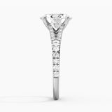 Oval Cut Split Shank Moissanite Engagement Ring