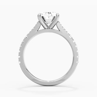 Oval Cut Split Shank Moissanite Engagement Ring
