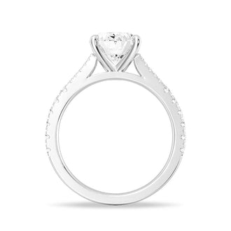 Oval Cut Split-Shank Engagement Ring - MSBLUE JEWELRY