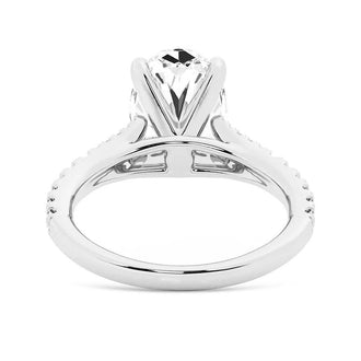 Oval Cut Split-Shank Engagement Ring - MSBLUE Jewelry