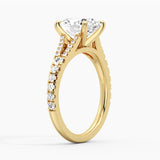 Oval Cut Split Shank Moissanite Engagement Ring