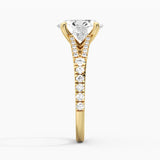 Oval Cut Split Shank Moissanite Engagement Ring