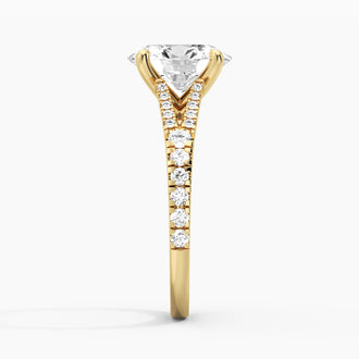 Oval Cut Split Shank Moissanite Engagement Ring