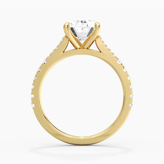 Oval Cut Split Shank Moissanite Engagement Ring