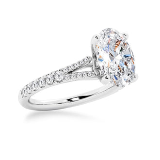 Oval Cut Split-Shank Engagement Ring - MSBLUE Jewelry