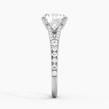 Round Cut Split Shank Moissanite Engagement Ring