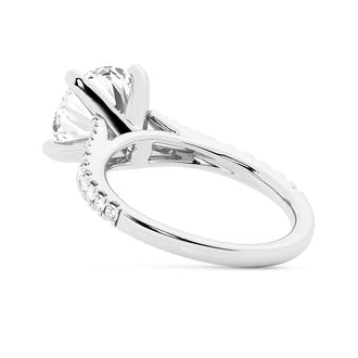 Round Cut Split-Shank Engagement Ring - MSBLUE Jewelry