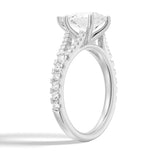 NEW Pear Shaped Split-Shank Moissanite Engagement Ring