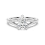 Pear Shaped Split-Shank Engagement Ring - MSBLUE JEWELRY