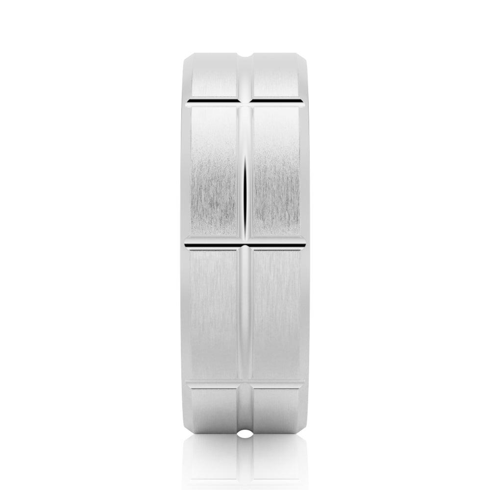 7.5mm Modern Design Men's Band - MSBLUE Jewelry