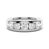 8mm Channel Set Moissanite Men's Wedding Band