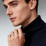 8mm Channel Set Moissanite Men's Wedding Band & Studs Earrings