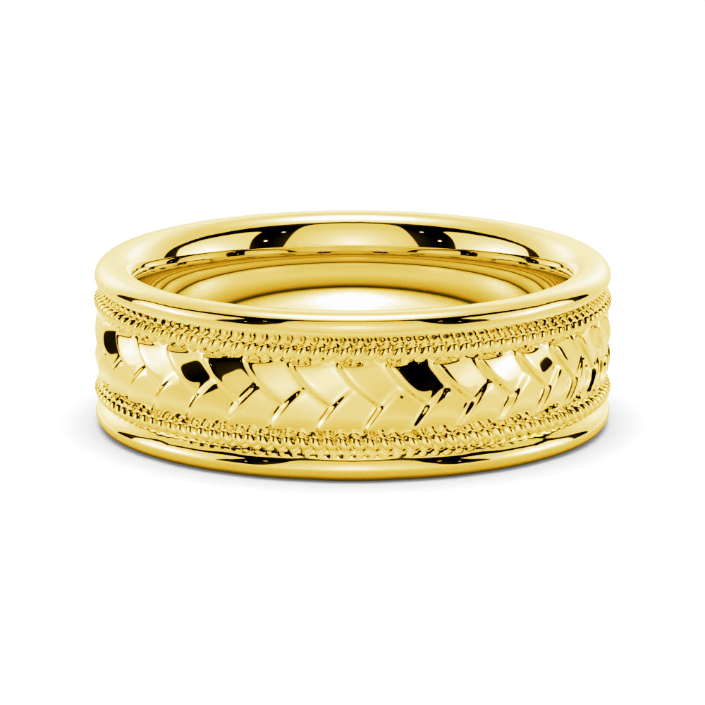 7mm Twisted Rope Men's Wedding Band