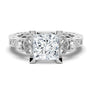Vintage Celtic Knots Design Princess Cut Moissanite Engagement Ring - MSBLUE Jewelry