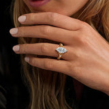 Vintage Celtic Knot Marquise Lab Grown Diamond Engagement Ring