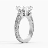 Vintage Celtic Knot Marquise Lab Grown Diamond Engagement Ring