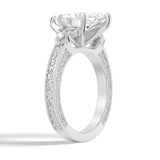 Vintage Celtic Knots Design Marquise Moissanite Engagement Ring