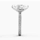 Vintage Celtic Knot Marquise Lab Grown Diamond Engagement Ring
